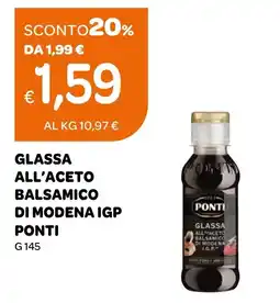 Ekom Glossa all'aceto balsamico di Modena IGP Ponti offerta