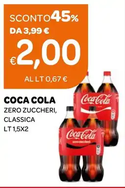 Ekom Coca Cola zero zuccheri, classica offerta