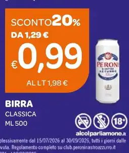 Ekom Peroni birra classica offerta