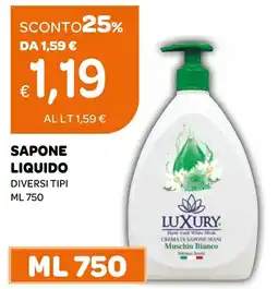 Ekom Luxury crema di sapone mani muschio bianco offerta