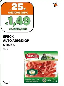Ekom Speck Alto Adige IGP Sticks Moser offerta
