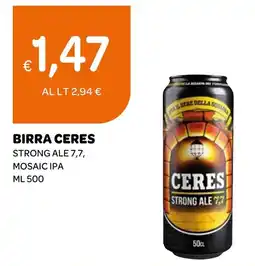 Ekom Birra Ceres offerta