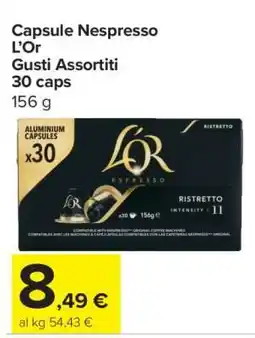 Carrefour Capsule Nespresso L’Or Gusti Assortiti offerta