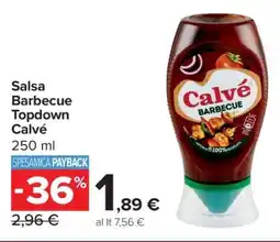 Carrefour Salsa Barbecue Topdown Calvé offerta