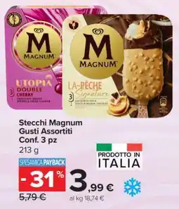 Carrefour Stecchi Magnum Gusti Assortiti Conf. 3 pz offerta