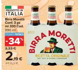 Carrefour BIRRA MORETTI offerta