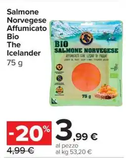 Carrefour Salmone Norvegese Affumicato Bio The Icelander offerta