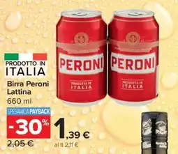 Carrefour Birra Peroni Lattina offerta