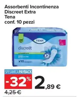 Carrefour Assorbenti Incontinenza Discreet Extra offerta