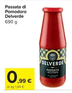 Carrefour Passata di Pomodoro Delverde offerta