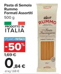 Carrefour Pasta di Semola Rummo Formati Assortiti offerta