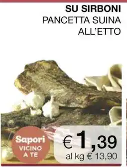 Coop SU SIRBONI PANCETTA SUINA ALL’ETTO offerta