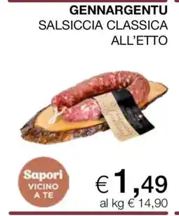 Coop GENNARGENTU SALSICCIA CLASSICA ALL’ETTO offerta