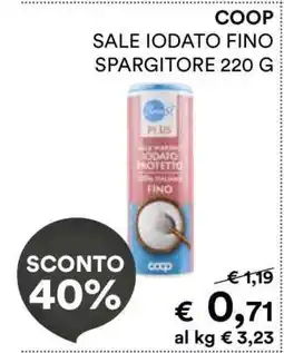 Coop COOP SALE IODATO FINO SPARGITORE 220 G offerta
