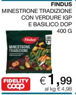 Coop FINDUS MINESTRONE TRADIZIONE offerta