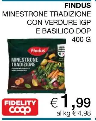 Coop FINDUS MINESTRONE TRADIZIONE offerta