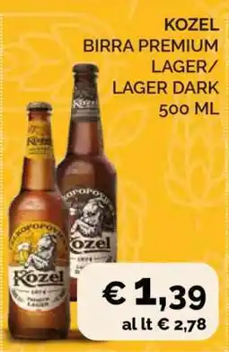 Coop Kozel Birra Premium Lager/Lager Dark offerta