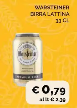 Coop WARSTEINER BIRRA LATTINA 33 CL offerta