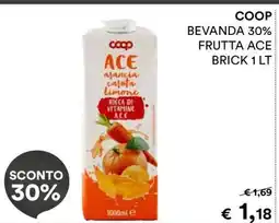 Coop COOP BEVANDA 30% FRUTTA ACE BRICK 1 LT offerta