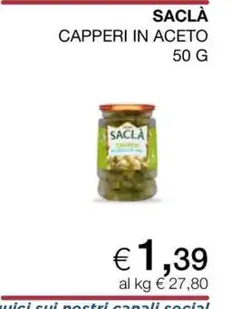 Coop SACLÀ CAPPERI IN ACETO offerta