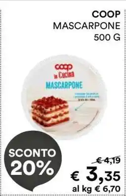 Coop COOP MASCARPONE 500 G offerta