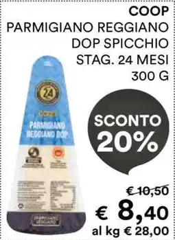 Coop COOP PARMIGIANO REGGIANO DOP SPICCHIO offerta