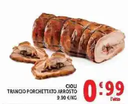 Deco Supermercati Cioli trancio porchettato arrosto offerta