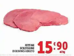 Deco Supermercati Fettine sceltissime di bovino adulto offerta