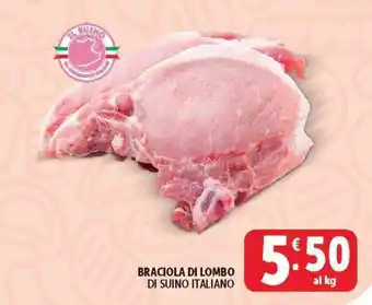 Deco Supermercati Braciola di lombo di suino italiano offerta