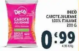 Deco Supermercati Decò carote julienne offerta