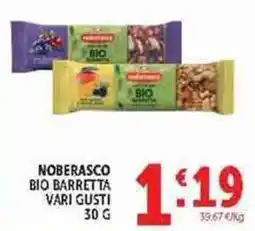 Deco Supermercati Noberasco bio barretta vari gusti offerta