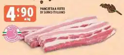 Deco Supermercati Pancetta a fette di suino italiano offerta