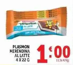 Deco Supermercati Plasmon merendina al latte offerta