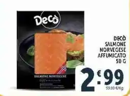 Deco Supermercati Decò salmone norvegese affumicato offerta