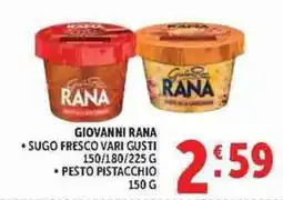 Deco Supermercati Giovanni Rana Sugo Fresco Vari Gusti offerta