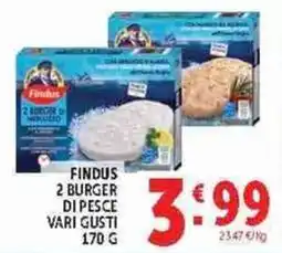 Deco Supermercati Findus 2 burger di pesce vari gusti offerta