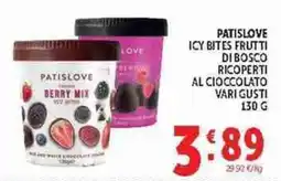 Deco Supermercati Patislove icy bites frutti di bosco ricoperti al cioccolato vari gusti offerta