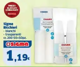 Sigma Superstore Sigma Bicchieri offerta