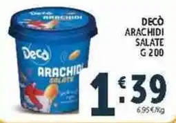 Deco Supermercati Decò arachidi salate offerta