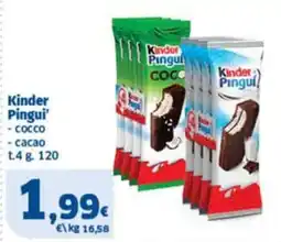 Sigma Superstore Kinder Pinguì' cocco cacao offerta
