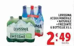 Deco Supermercati Levissima acqua minerale naturale frizzante offerta