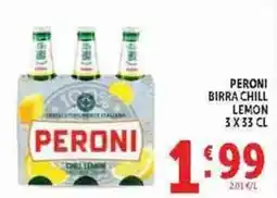 Deco Supermercati Peroni birra chill lemon offerta