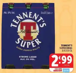 Deco Supermercati Tennent's Super Birra offerta