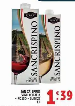 Deco Supermercati San Crispino vino d'Italia offerta