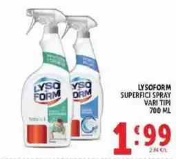 Deco Supermercati Lysoform superfici spray offerta
