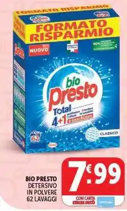 Deco Supermercati Bio Presto detersivo in polvere offerta