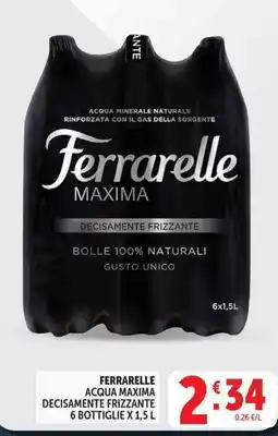 Deco Supermercati Ferrarelle acqua maxima decisamente frizzante offerta