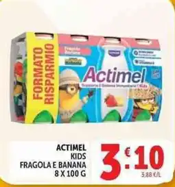 Deco Supermercati Actimel Kids Fragola e Banana offerta