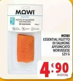 Deco Supermercati Mowi essential filetto di salmone affumicato norvegese offerta
