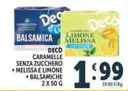 Deco Supermercati Decò caramelle senza zucchero offerta